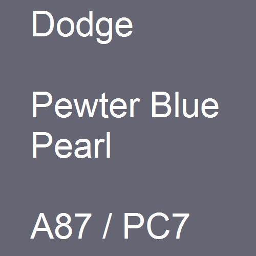 Dodge, Pewter Blue Pearl, A87 / PC7.